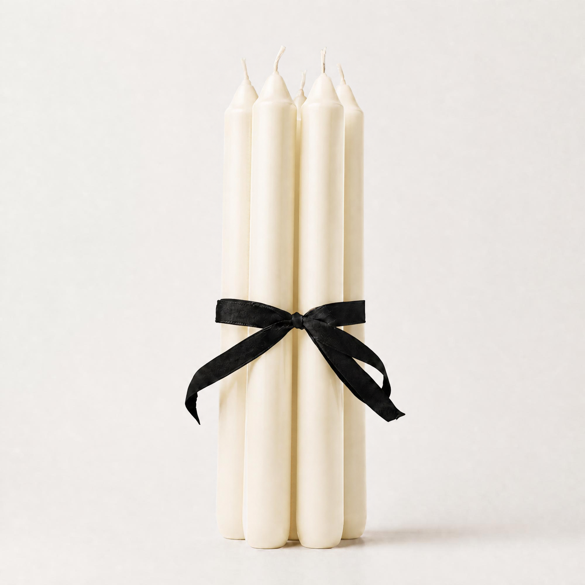 White hand dipped church candle
