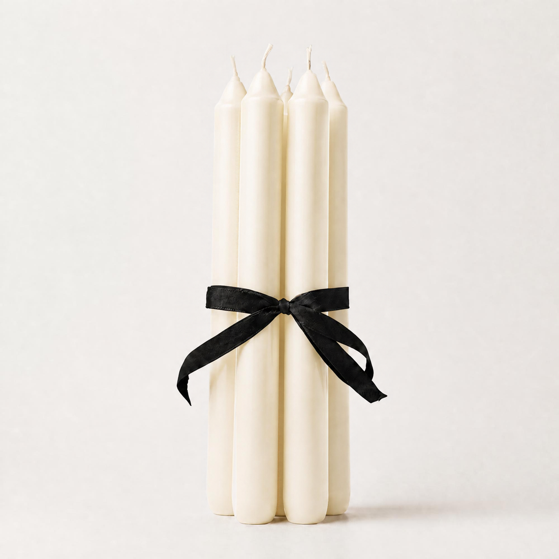 White Hand Dipped Church Candles (Pack of 6)