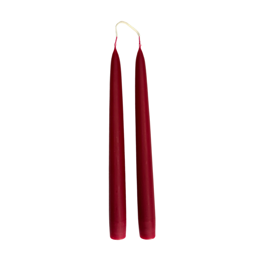 Merlot Red Dinner Candles — Pack of 12