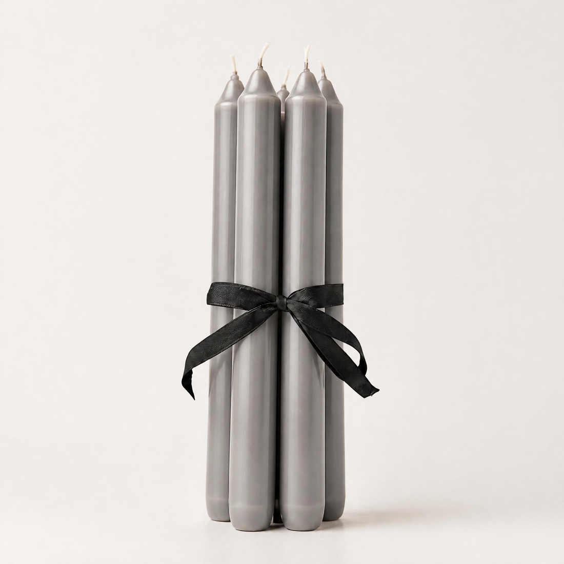 Dove Grey Hand Dipped Church Candles (Pack of 6)