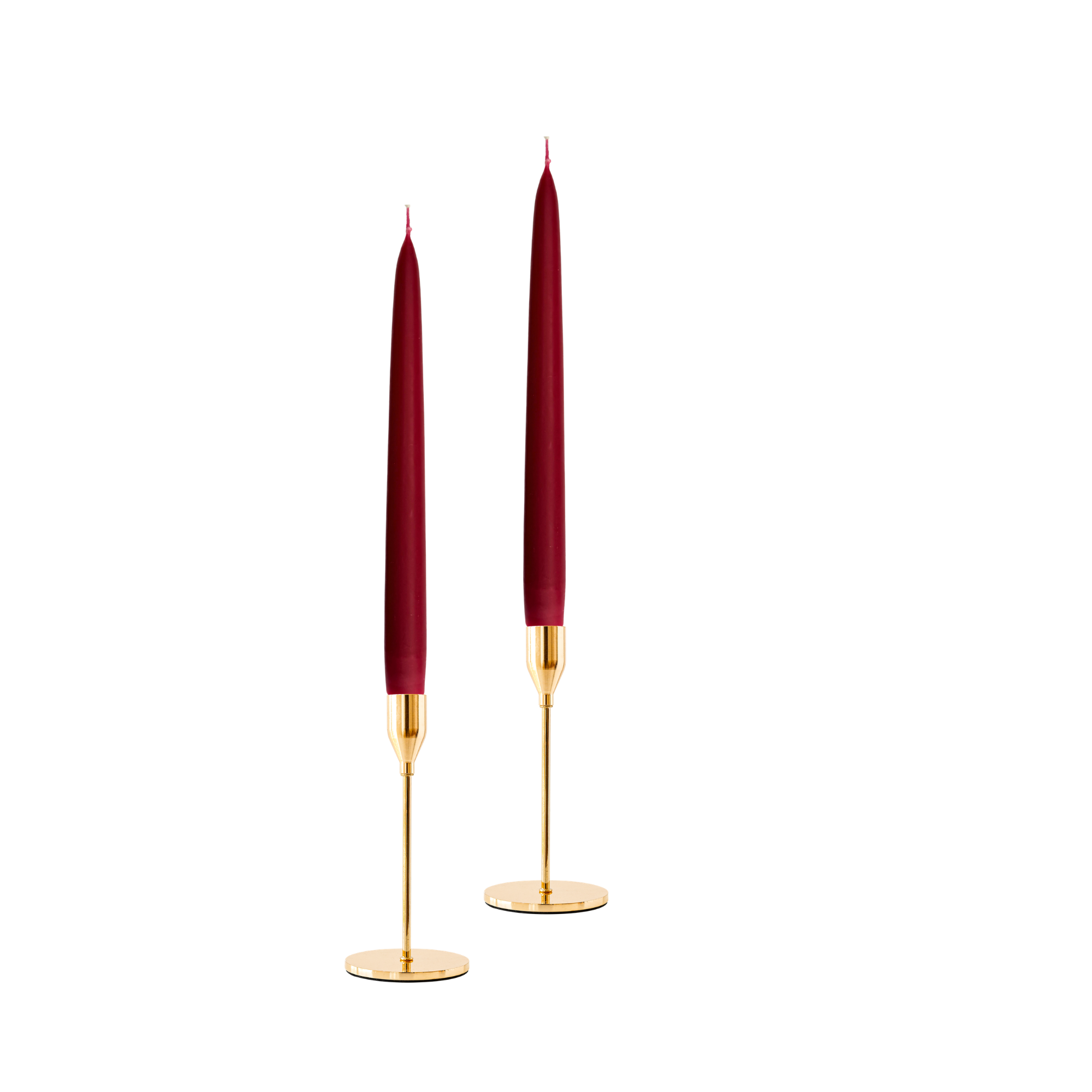 Merlot Red Dinner Candles — Pack of 12