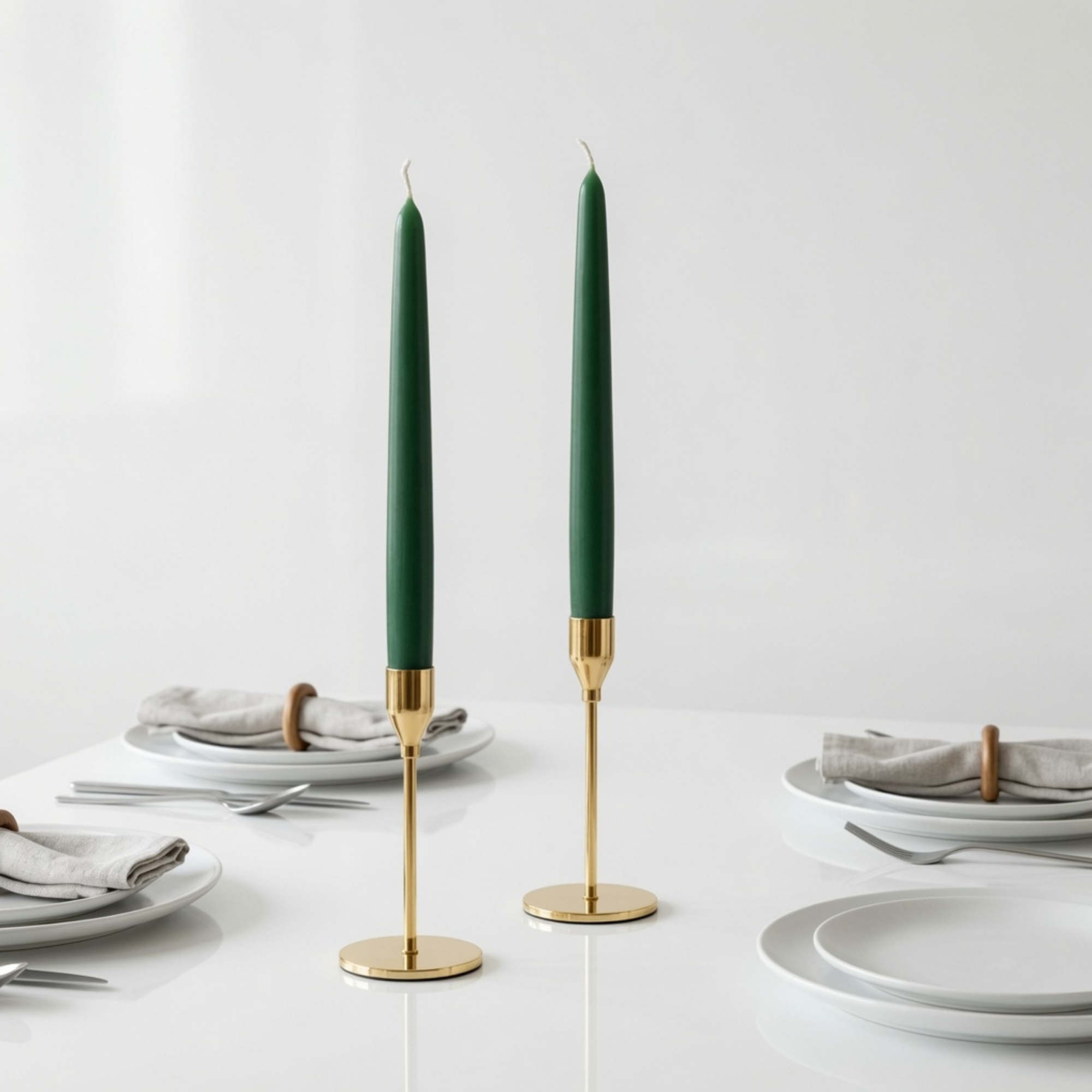 Evergreen Dinner Candles — Pack of 12