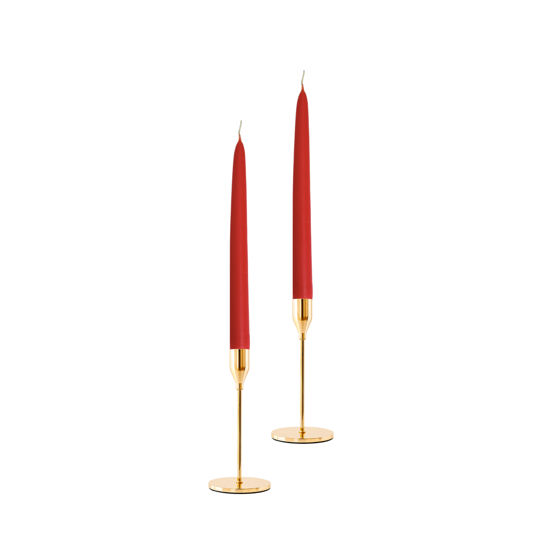 Red Dinner Candles — Pack of 12