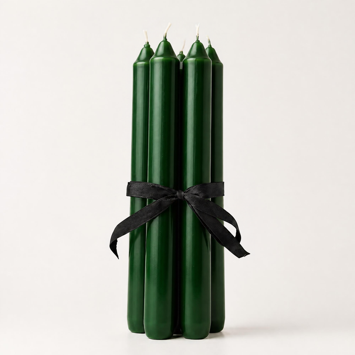 Evergreen Hand Dipped Church Candles (Pack of 6)