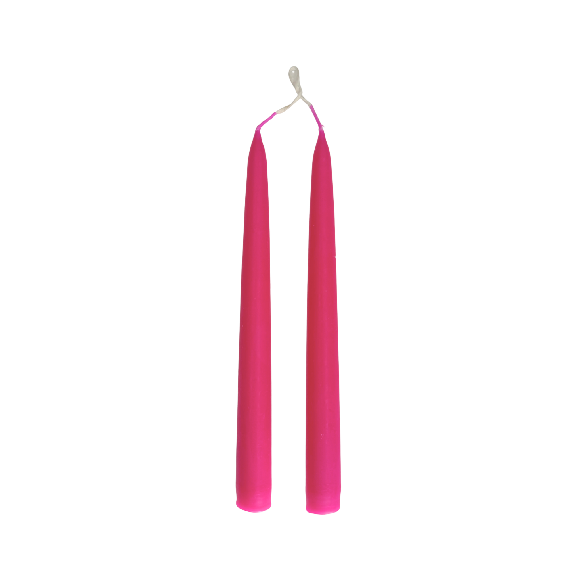 Hot Pink Dinner Candles — Pack of 12