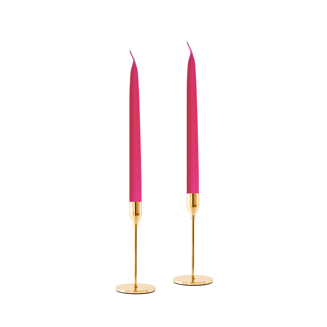 Hot Pink Dinner Candles — Pack of 12