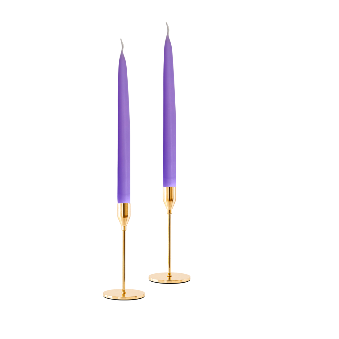 Violet Dinner Candles — Pack of 12