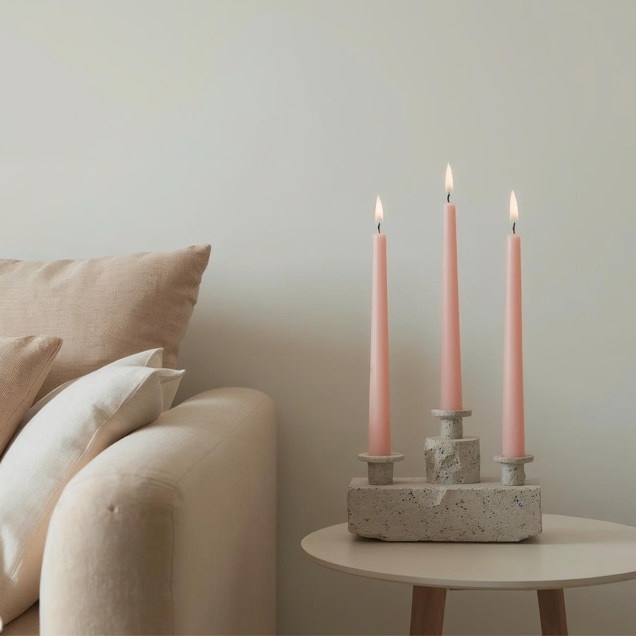 Blush Pink 10-Inch Dinner Taper Candles (Box of 6)