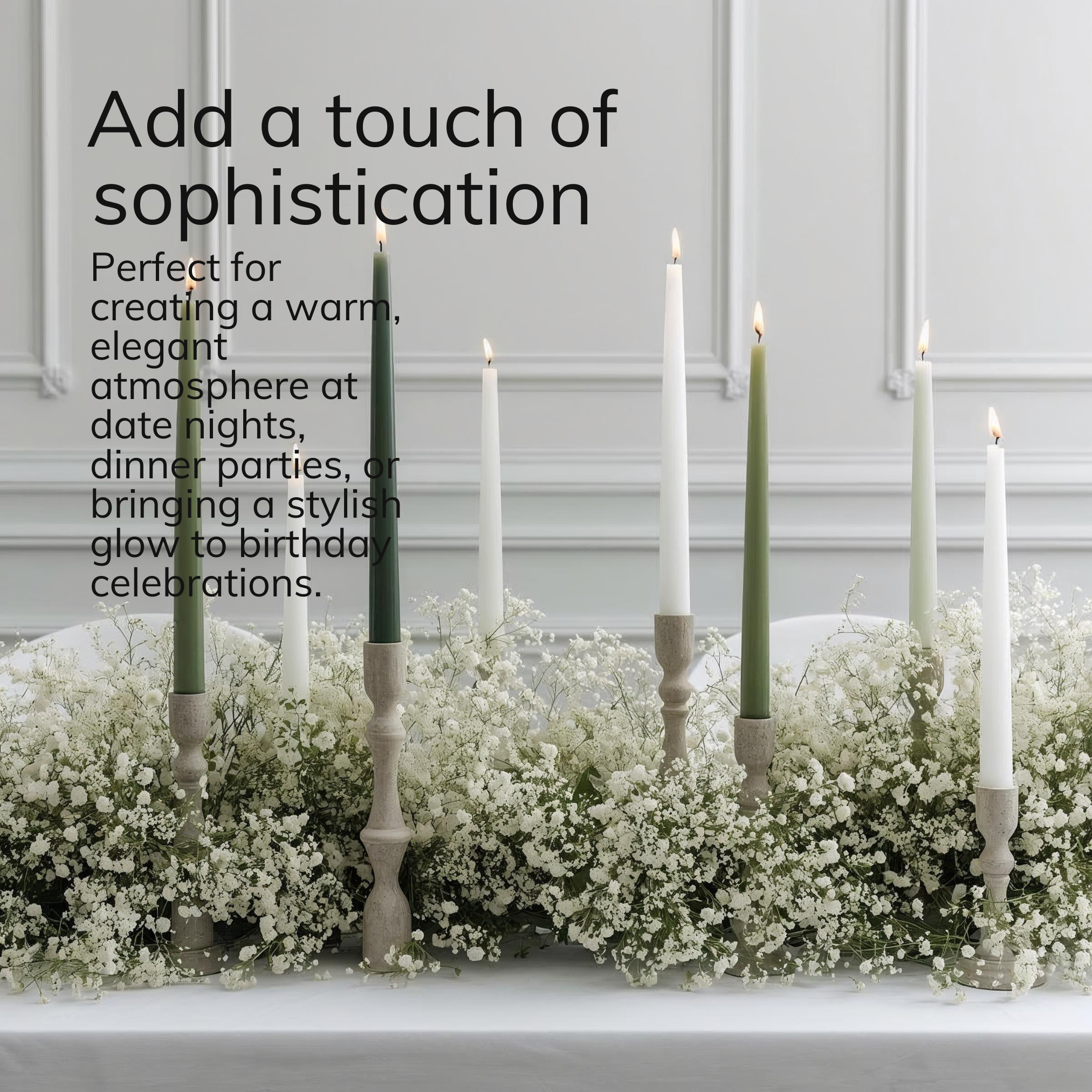 Evergreen 10-Inch Dinner Taper Candles (Box of 6)