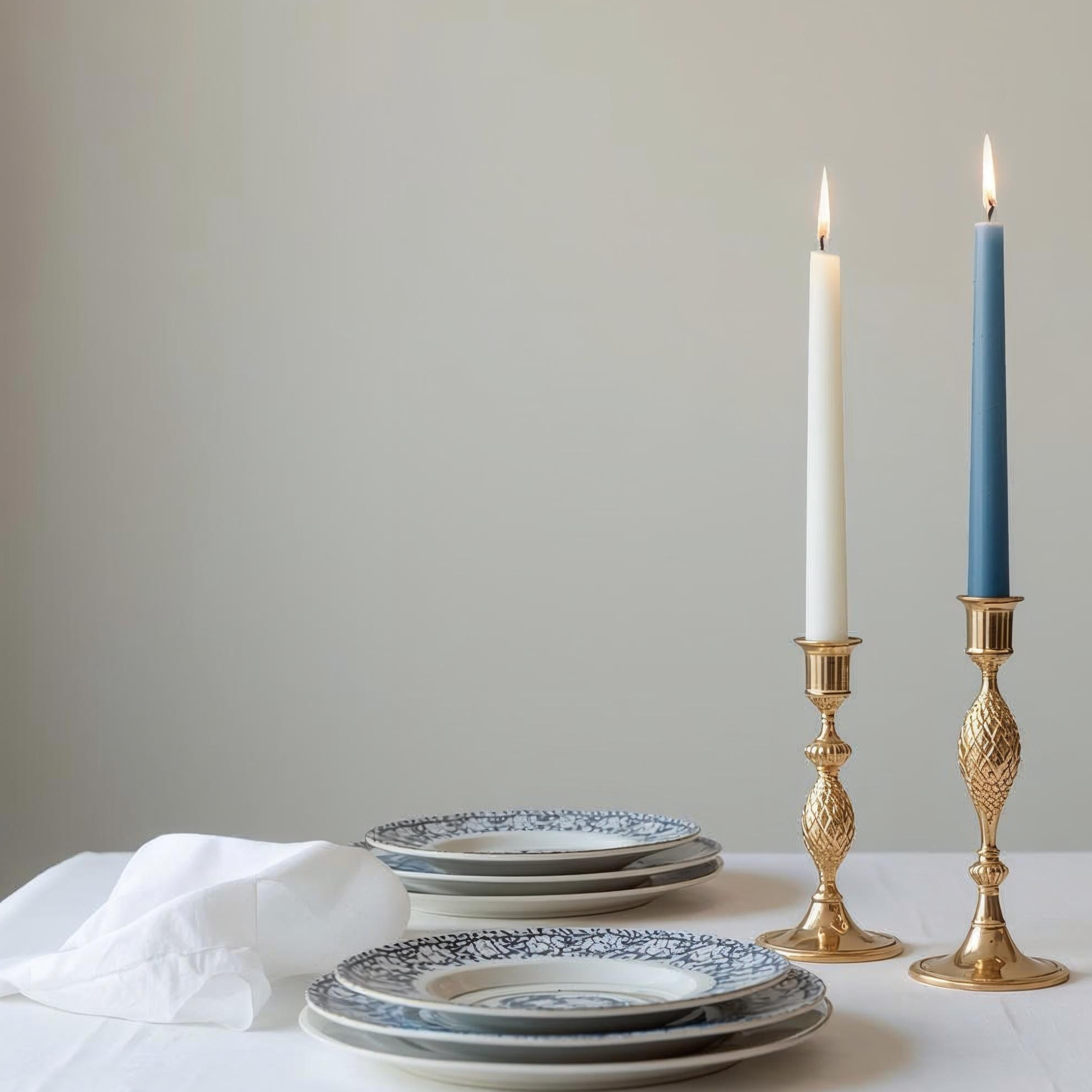 Duck Blue 10-Inch Dinner Taper Candles (Box of 6)