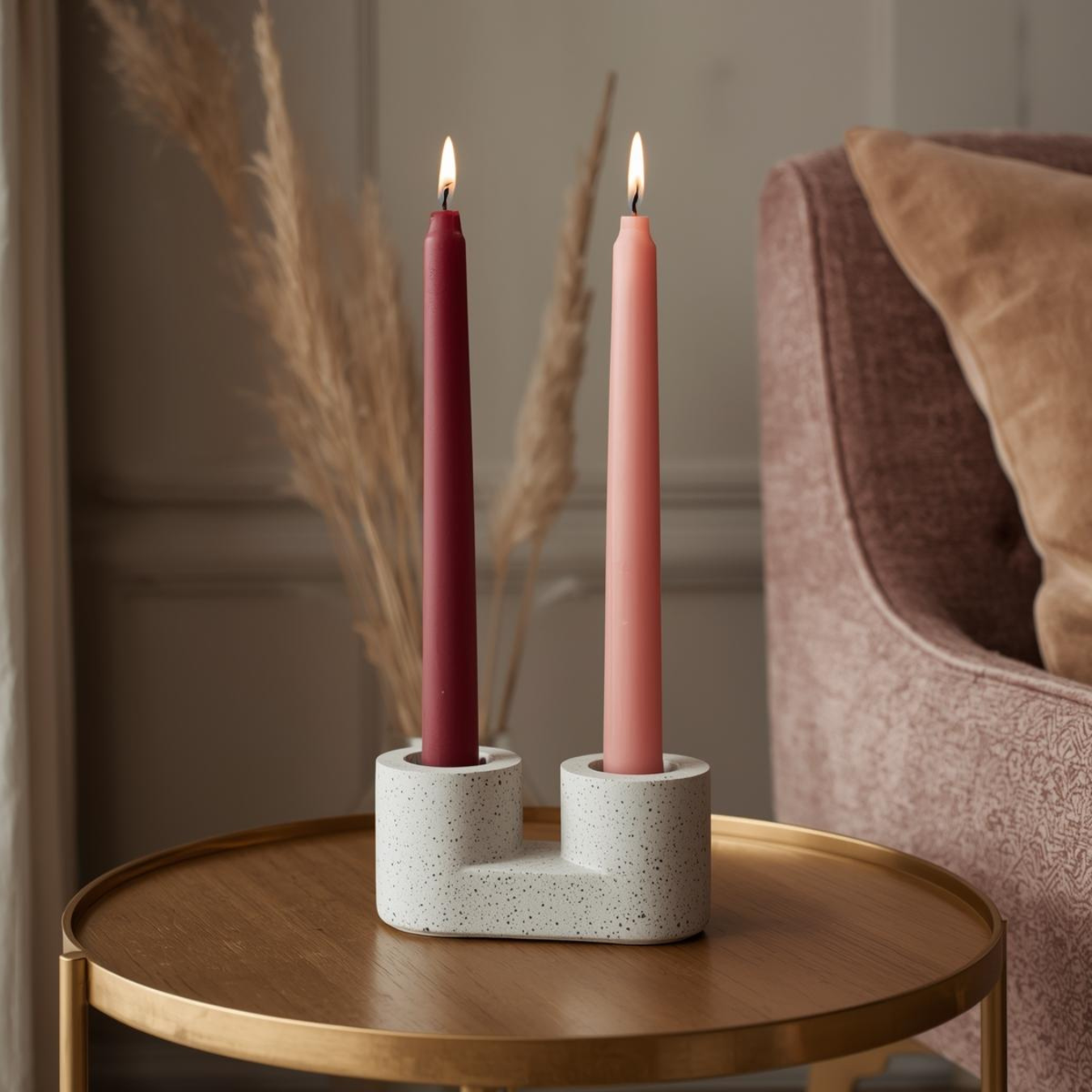 Merlot (Dark Red) 10-Inch Dinner Taper Candles (Box of 6)