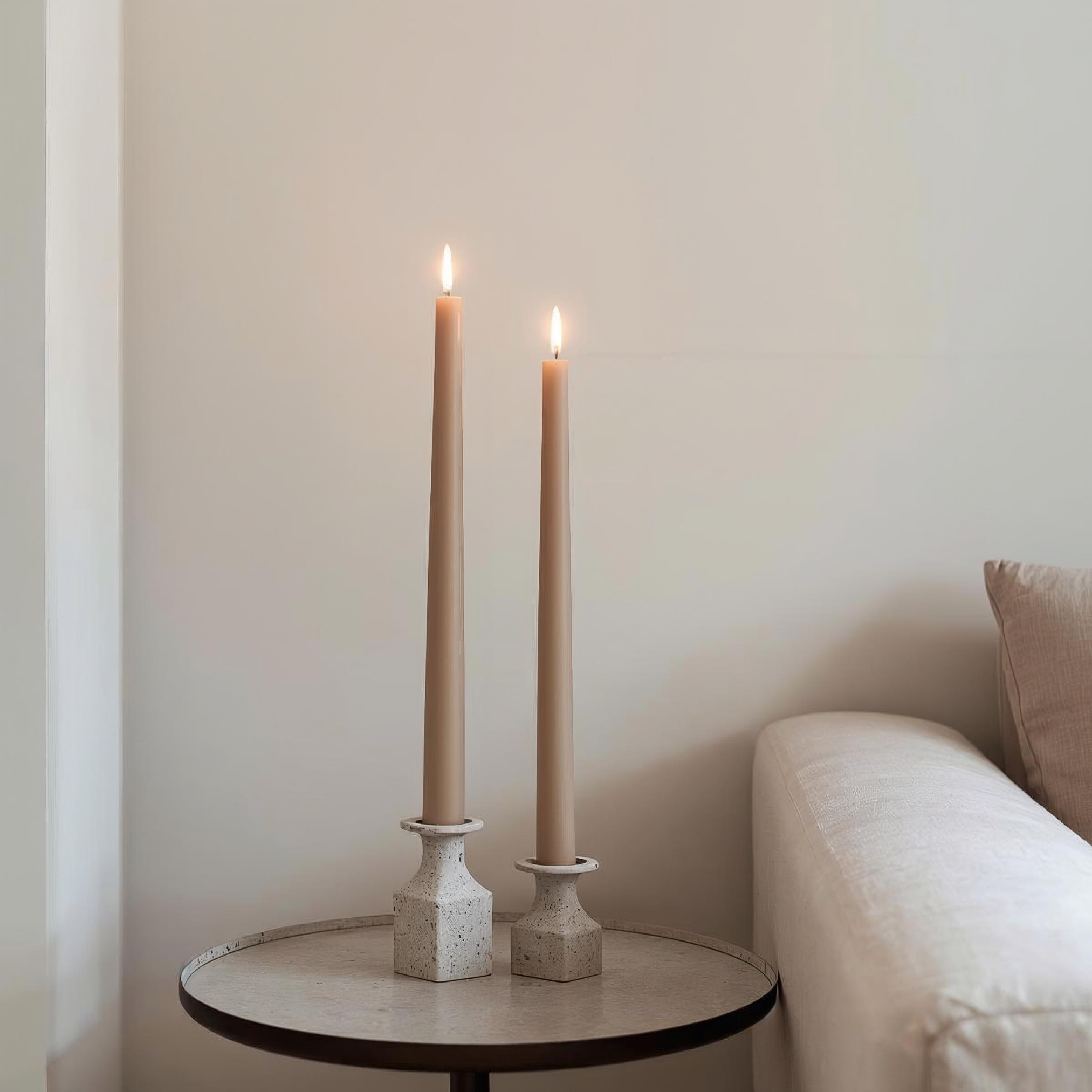 Latte 10-Inch Dinner Taper Candles (Box of 6)