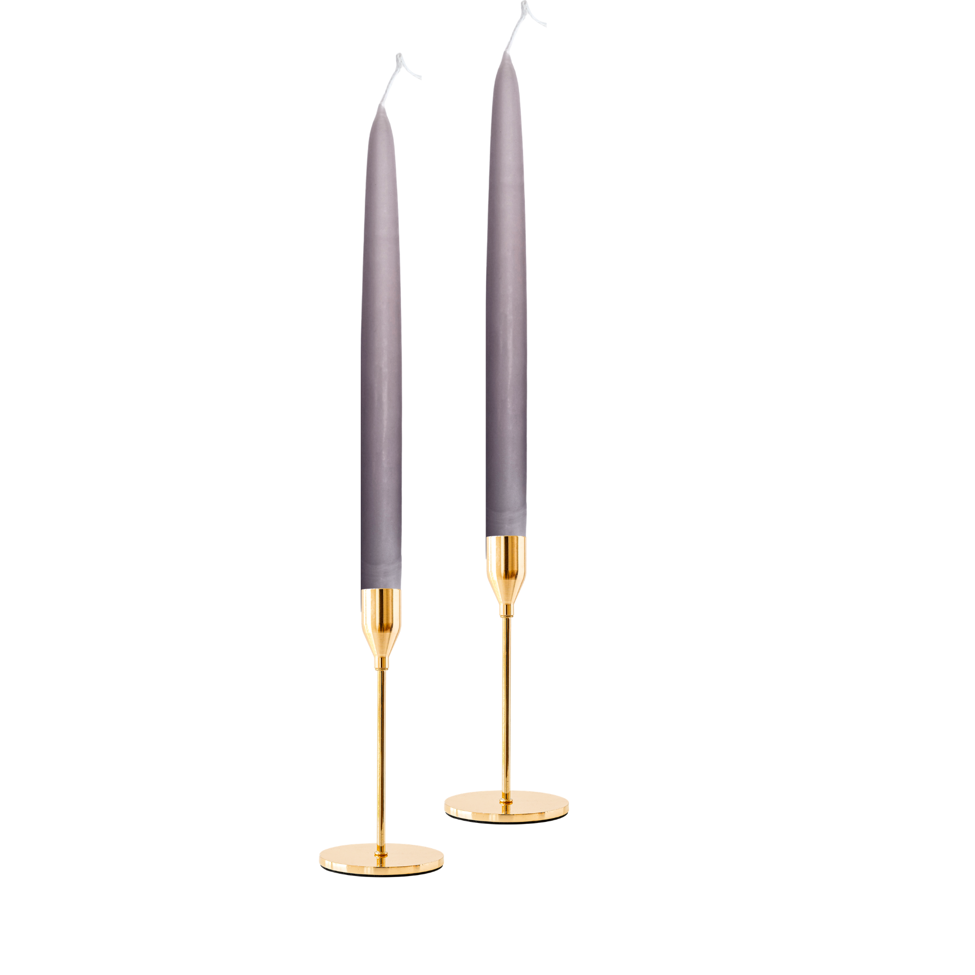 Dove Grey Dinner Candles — Pack of 12
