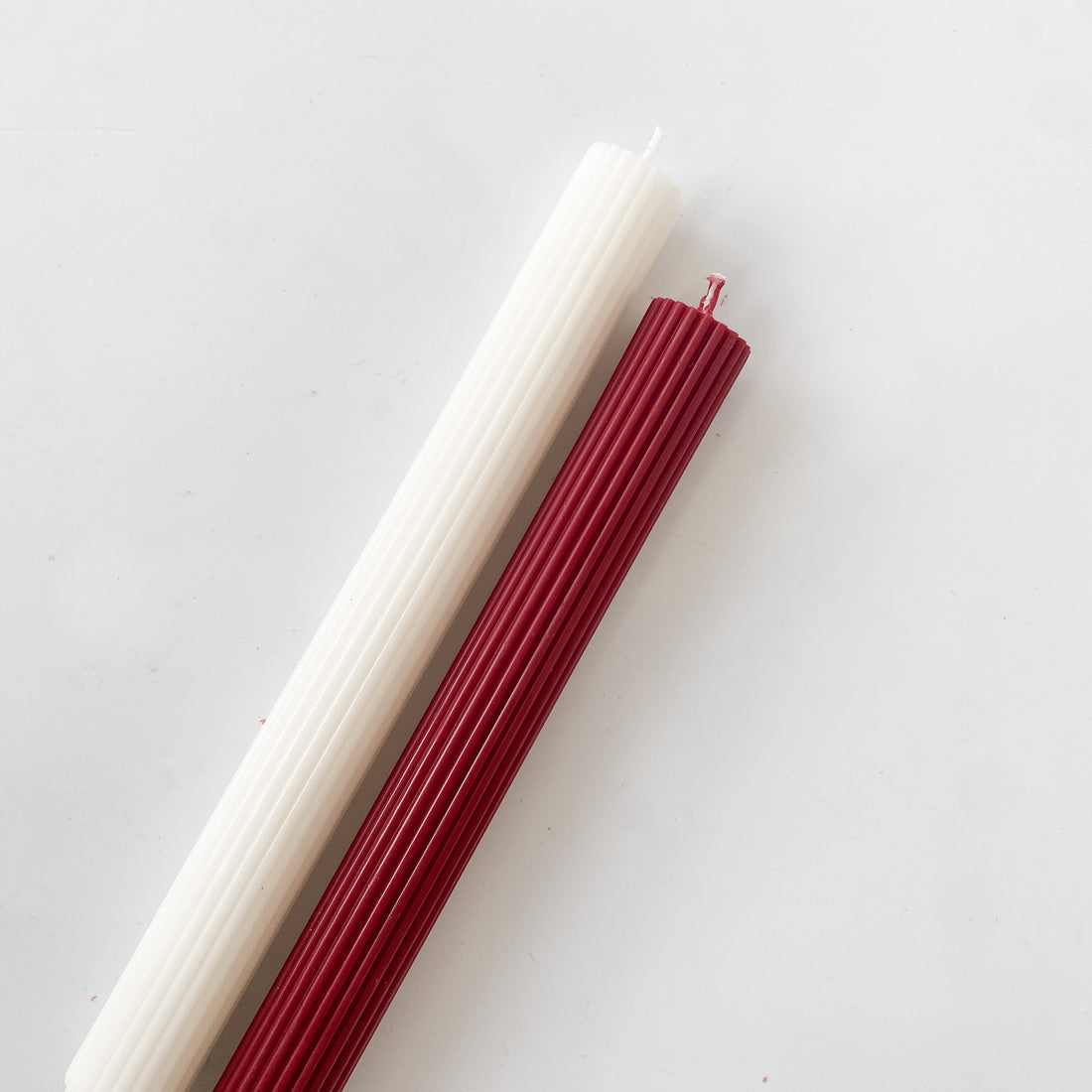 Ribbed Dinner Candle Set