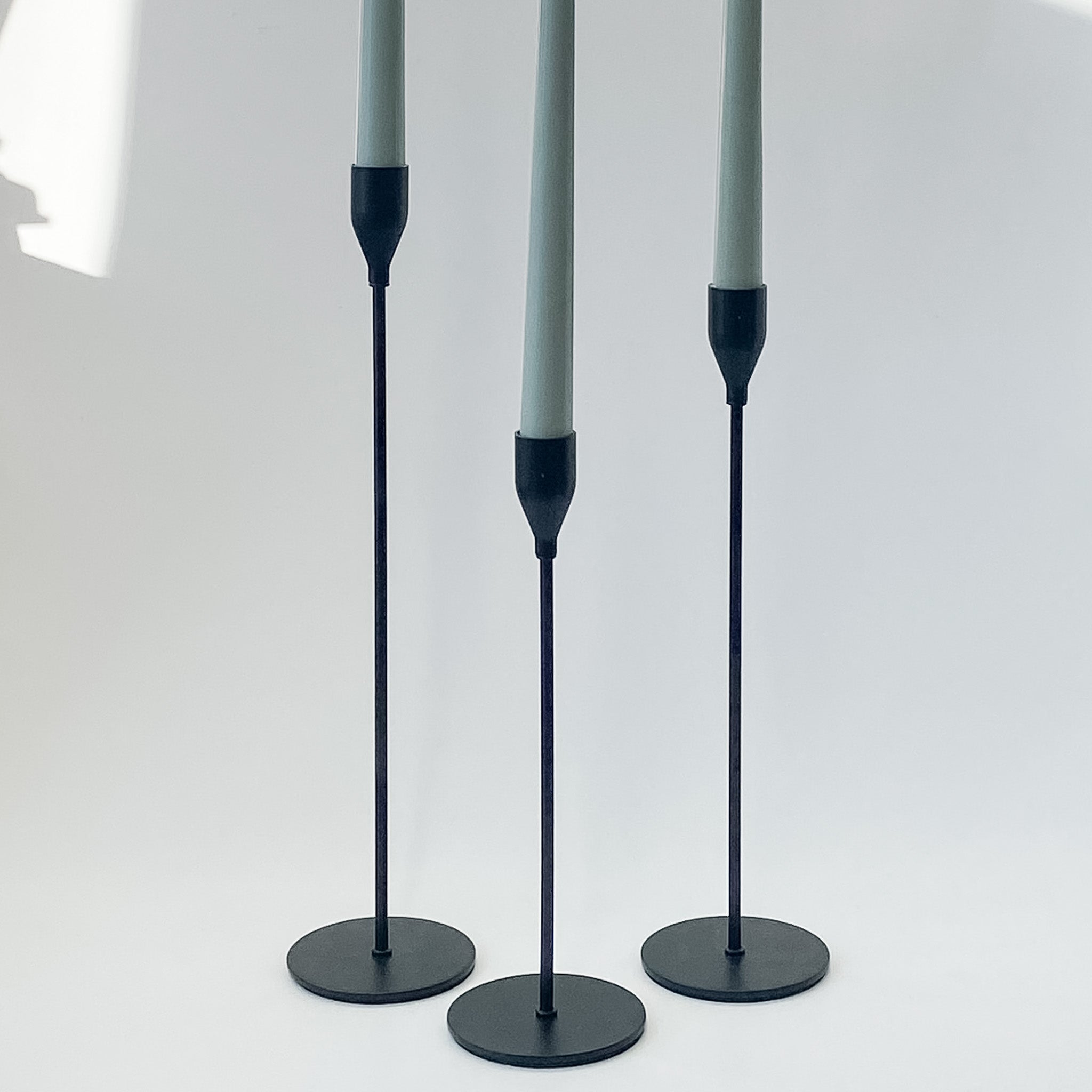 Tall Candle Holder Black Matt