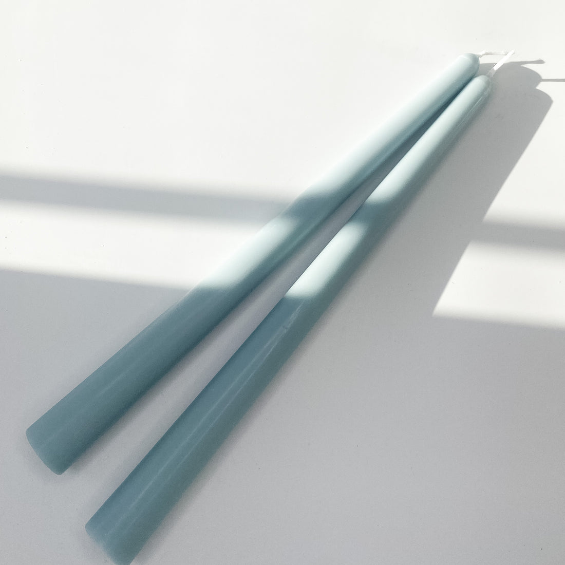 Duck Blue Taper Dinner Candlesticks