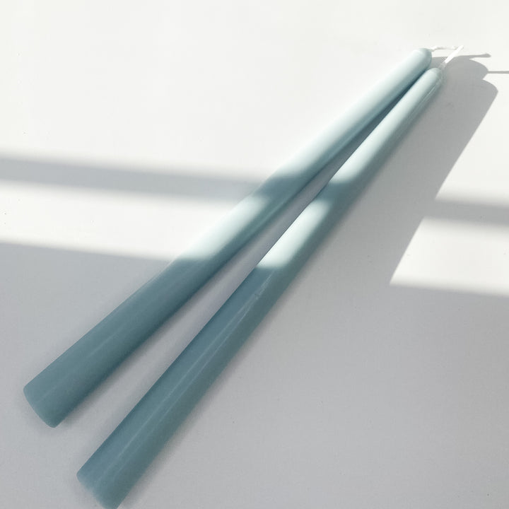 Duck Blue Taper Dinner Candlesticks