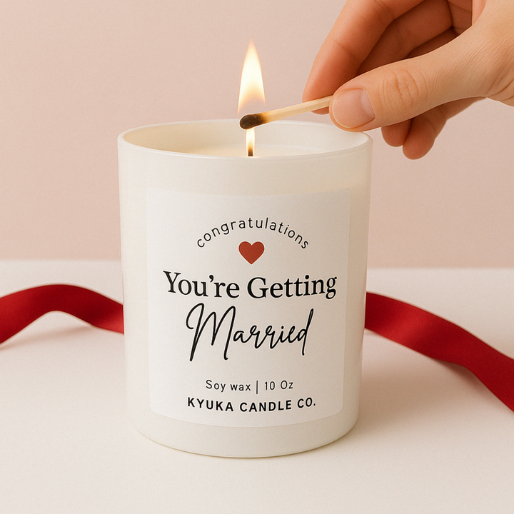 Custom Text Soy Wax Candle – Name and initials Personalised Gift for Any Occasion