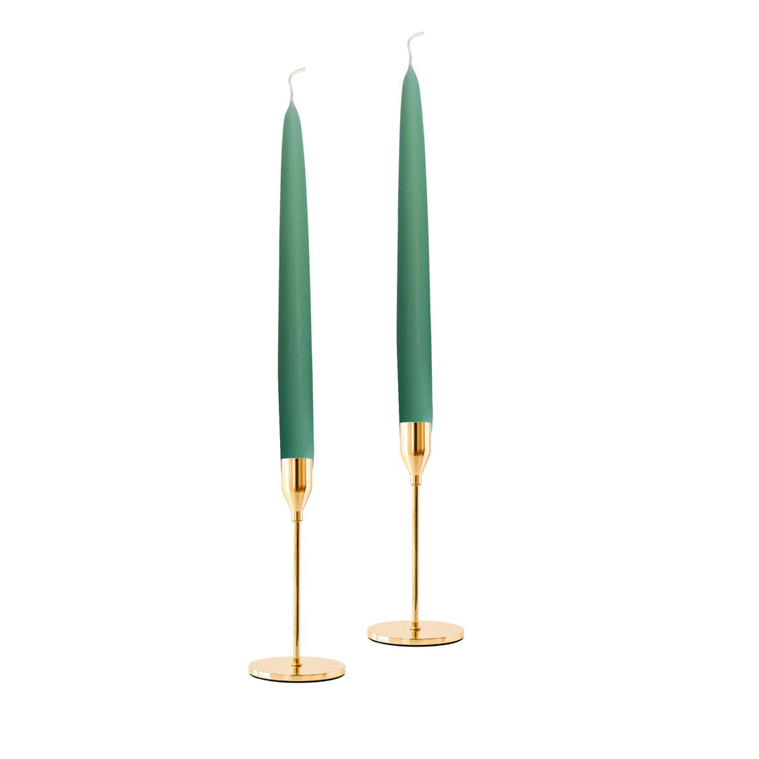 Jade Green Dinner Candles — Pack of 12