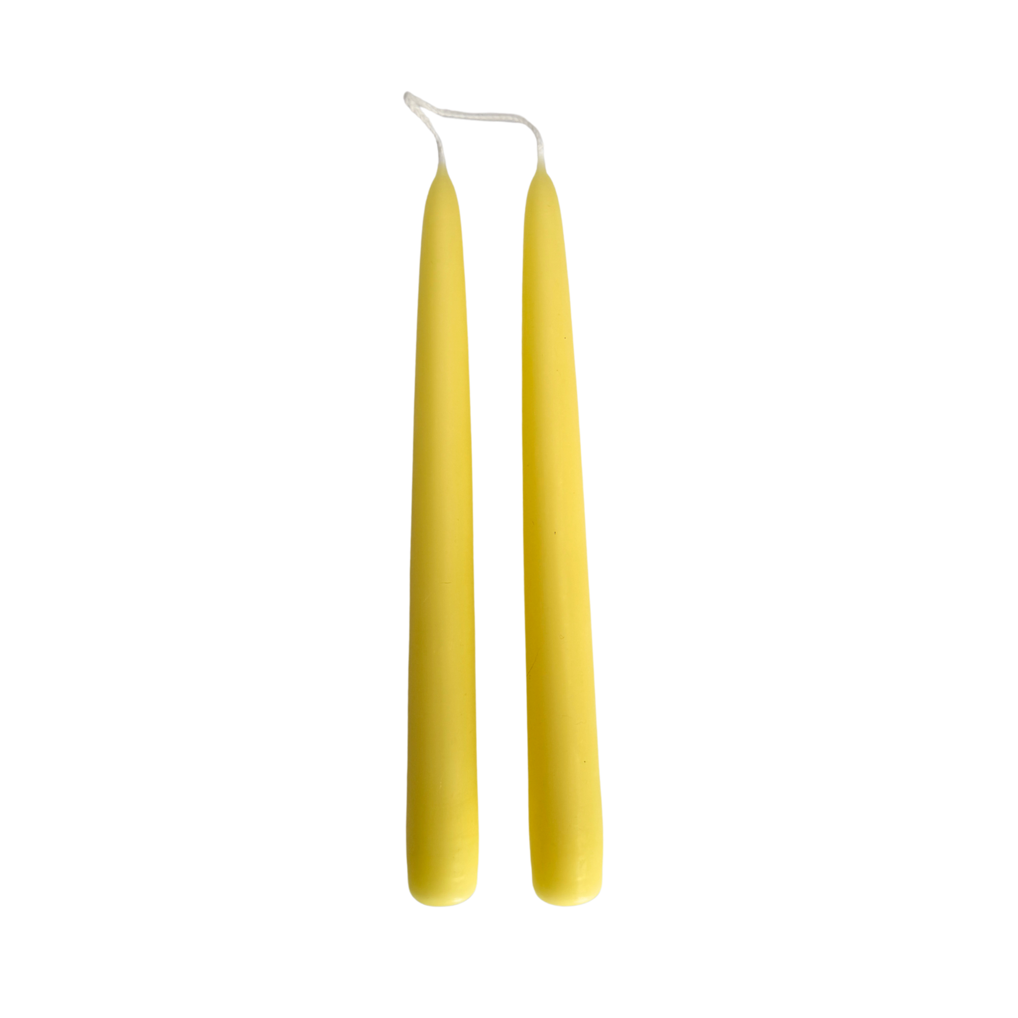 Lemon Yellow Dinner Candles — Pack of 12