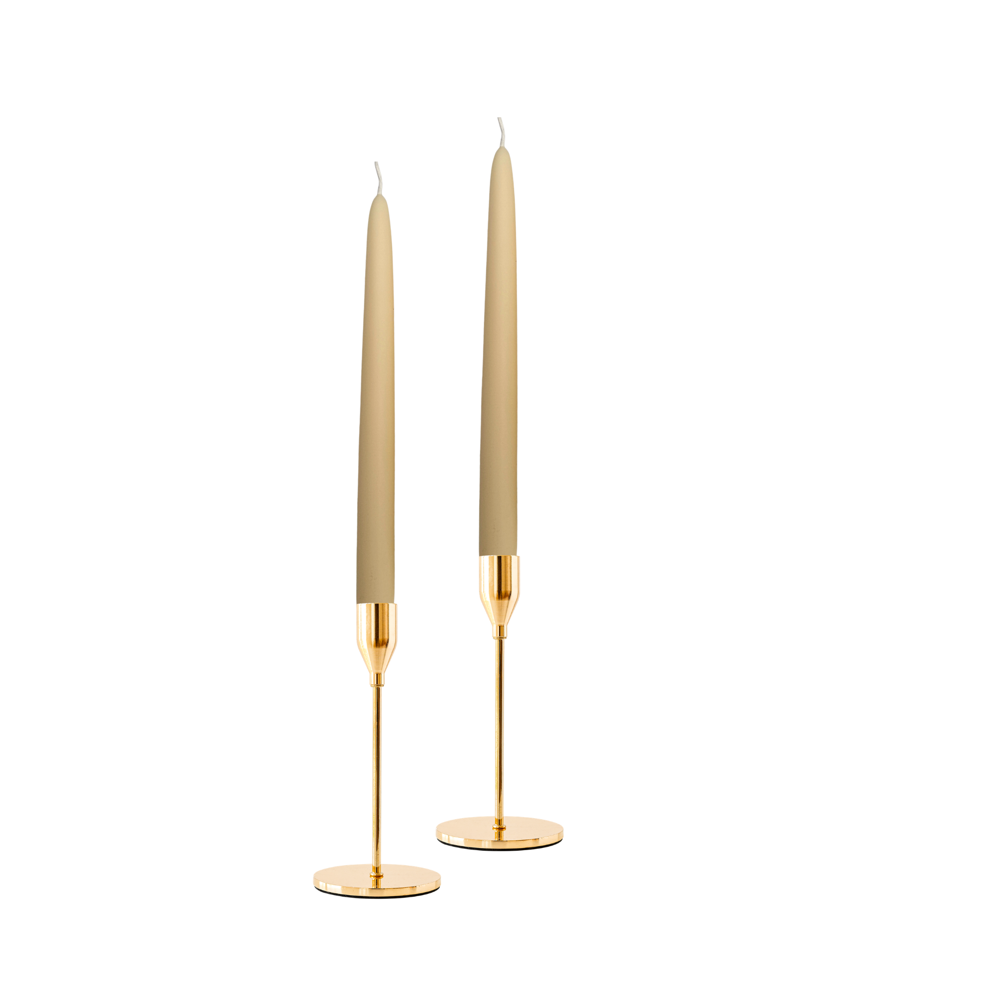 Light Sand Dinner Candles — Pack of 12