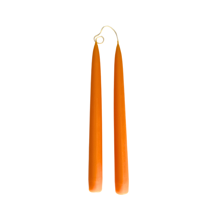 Deep Orange Dinner Candles — Pack of 12