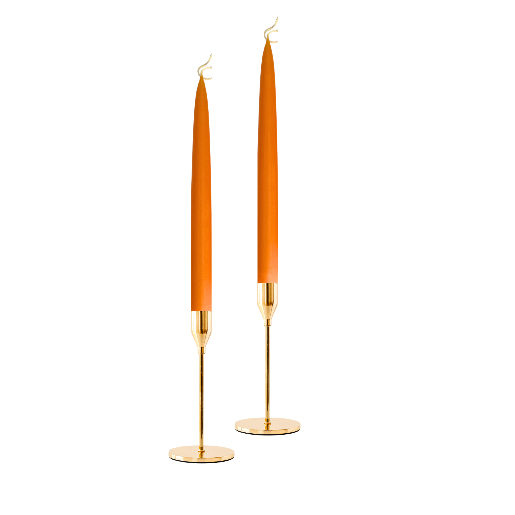 Deep Orange Dinner Candles — Pack of 12